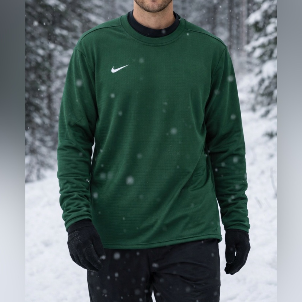 Nike Men’s Athletic Long Sleeve Performance Top 2XL Green EUC